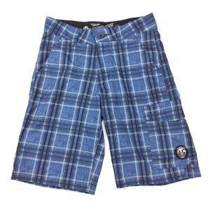 VANS BLUE PLAID BOARD SHORTS 4 for $25